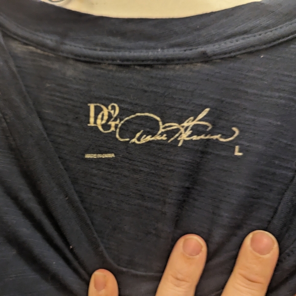 Navy blue top with lace detailing - Picture 3 of 6